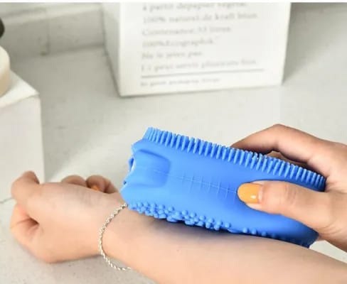 Silicon Body Bath Brush - Exfoliating Scrubber for Gentle Cleansing