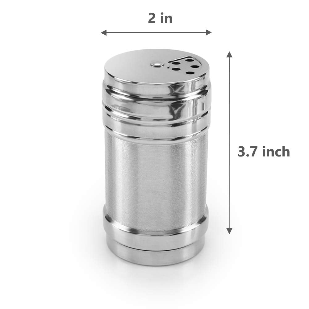 Stainless Steel Salt and Pepper shaker - Portable seasoning Bottle for Home , Kitchen and Outdoor Use