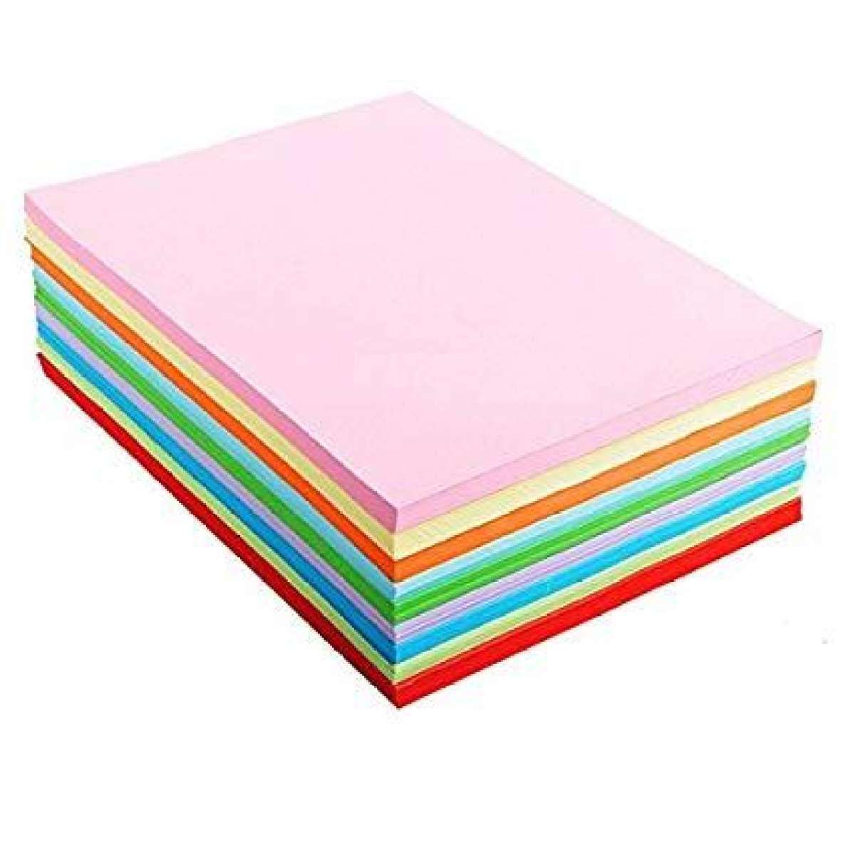 Color Colour Paper 100 Sheets, Multi Colors - A4 Size