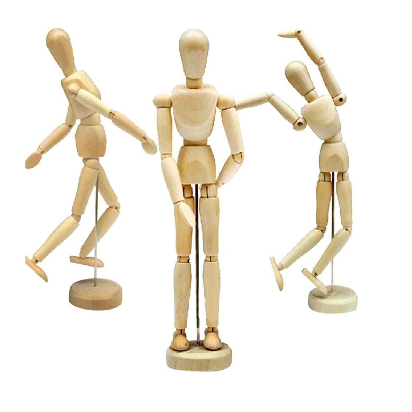 "12" Wooden Manikin Moveable Model for Artists – Adjustable Poseable Figure