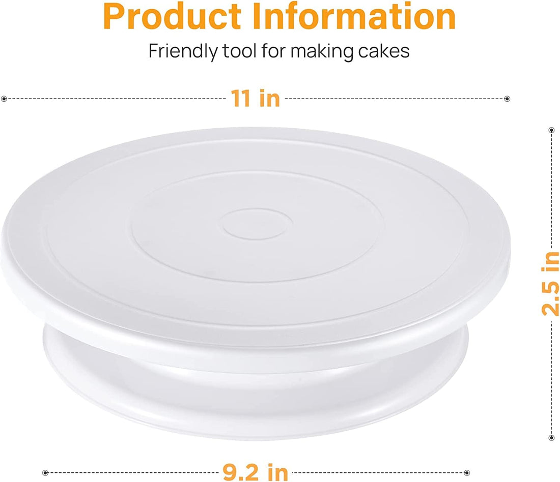 11 - Inch Cake Turntable - 360 - Degree Revolving Stand for Smooth Cake Decorating