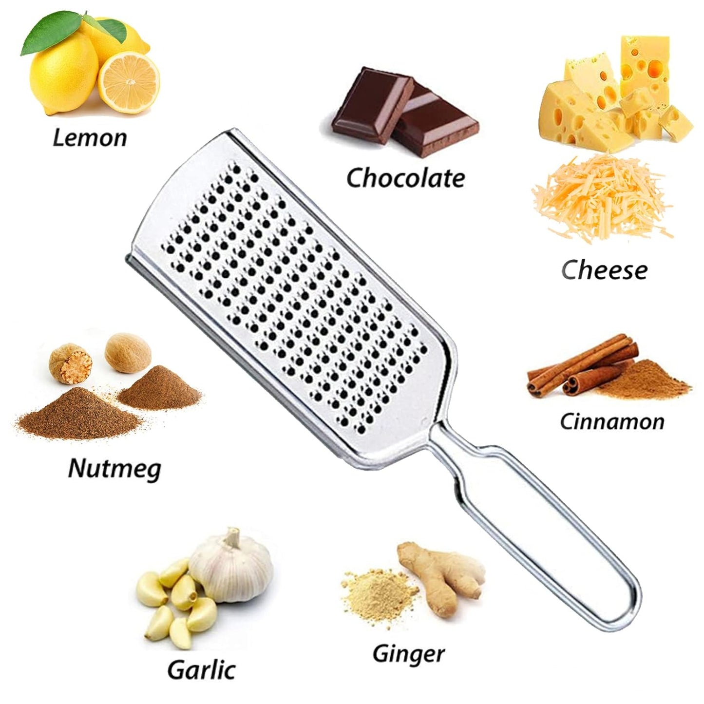 Multi -functional Stainless Steel Grater for Cheez, Ginger and Garlic