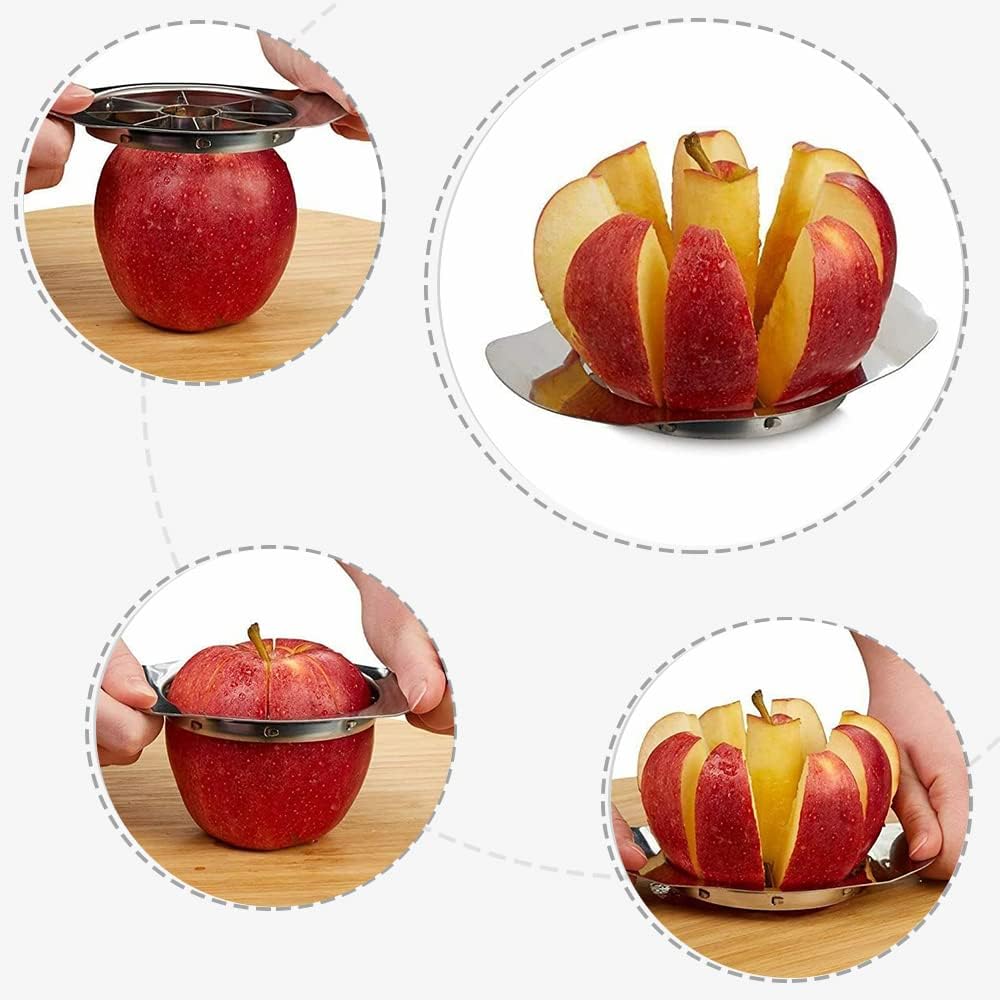 Stainless Steel 3- in- 1 Fruit Slicer , Peeler and Corer  - Apple Cutter & Kitchen Gadget