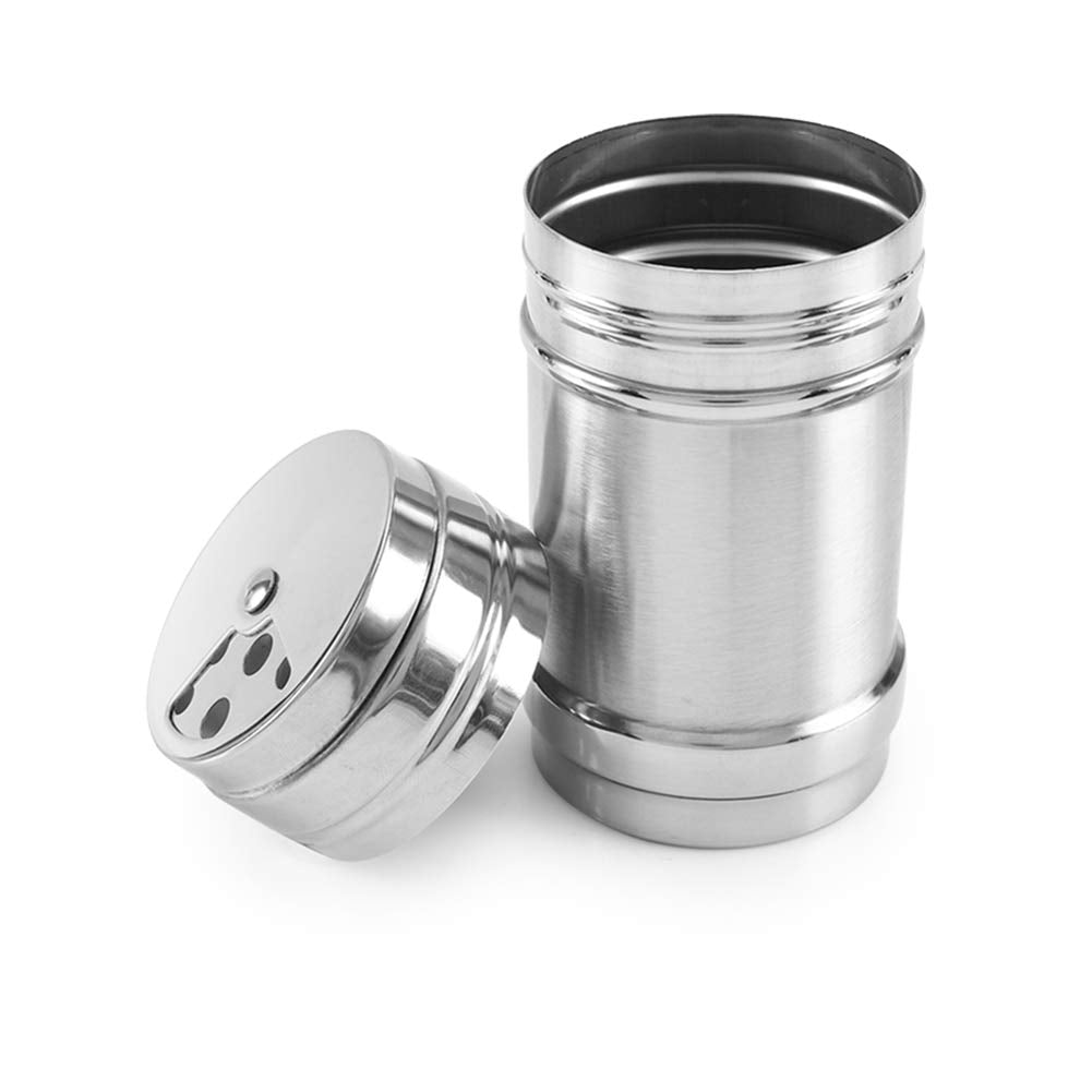 Stainless Steel Salt and Pepper shaker - Portable seasoning Bottle for Home , Kitchen and Outdoor Use