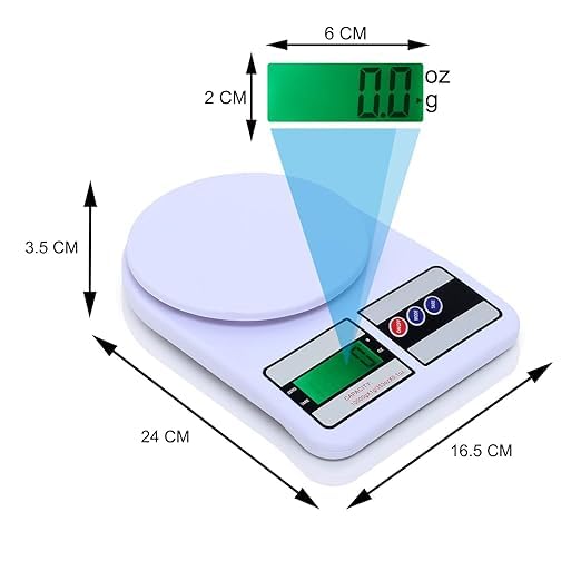 10kg Electronic Digital Kitchen Scale – Multipurpose Weighing for Food, Jewelry, and Parcels