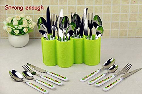 Kitchen Utensils Holder - Plastic Tableware Organizer for Spoons , Knifes and Forks