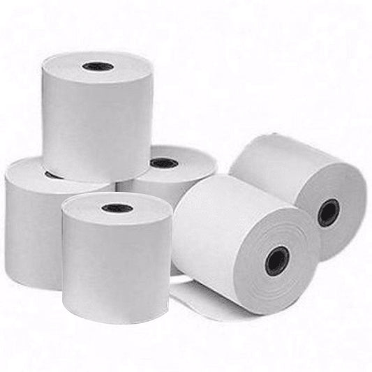 Pack of 6 - POS Thermal Printer Roll 57mm x 20 meter - White