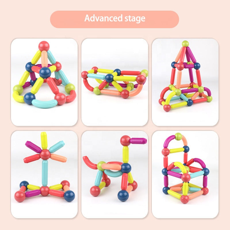 Magnet Toys Magnetic Rods and Balls - Creative Building Set for Kids to Enhance Motor Skills and Spatial Reasoning