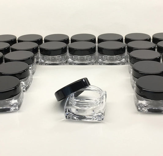 Calligraphy Ink Pot Set – 12 Pcs Black Plastic Jars with Box Organizer for Calligraphy Ink Storage