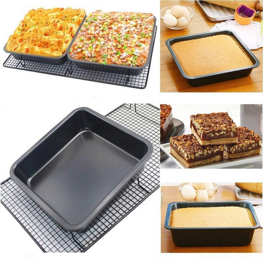 9/9 Inch Non-Stick Baking Pan - Square Cake , Pizza , Brownie and Bread Mold