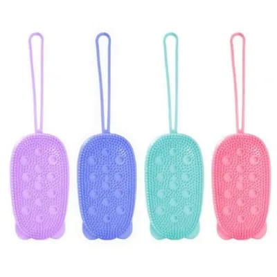 Silicon Body Bath Brush - Exfoliating Scrubber for Gentle Cleansing