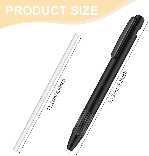 Mechanical Eraser Pen with 5 Refills for Fine Artwork & Sketching