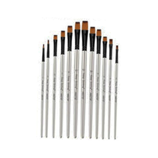 Pack Of 12 Filbert Artist Paint Brushes