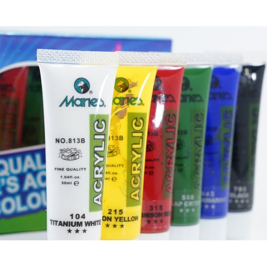 Marie's Acrylic Paint Set - Pack of 6 Waterproof Colors