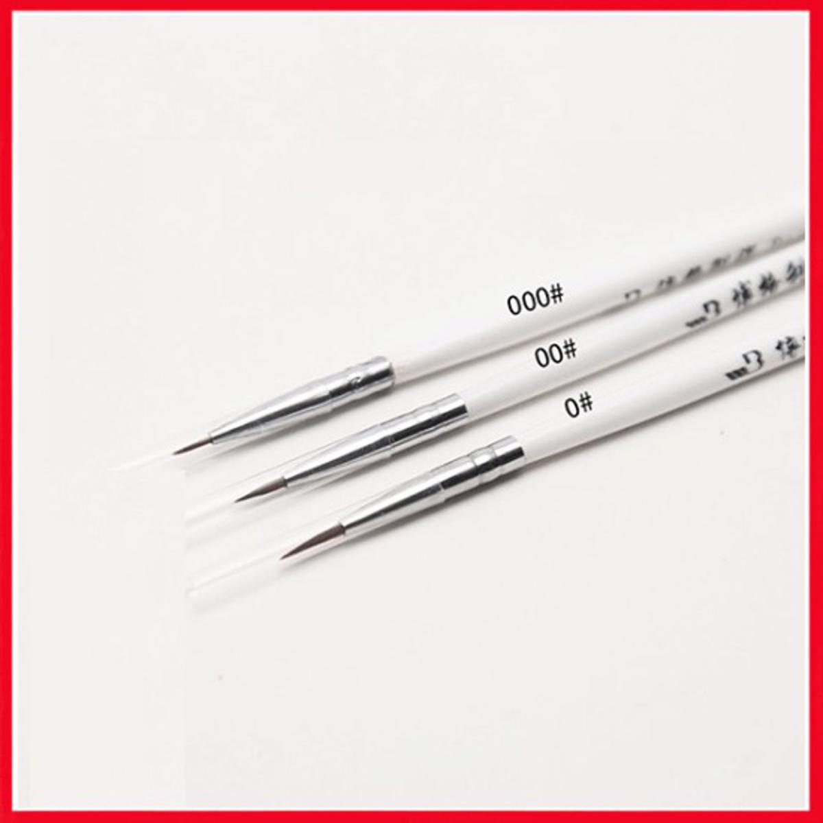 6-Piece Micro Detail Liner Artist Brush Set: #000, Acrylic, Watercolor, Oil, Fine Detailing.