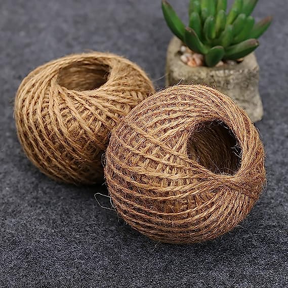 Thin Jute Rope – Simple Brown Jute Thread for Crafting & DIY Projects