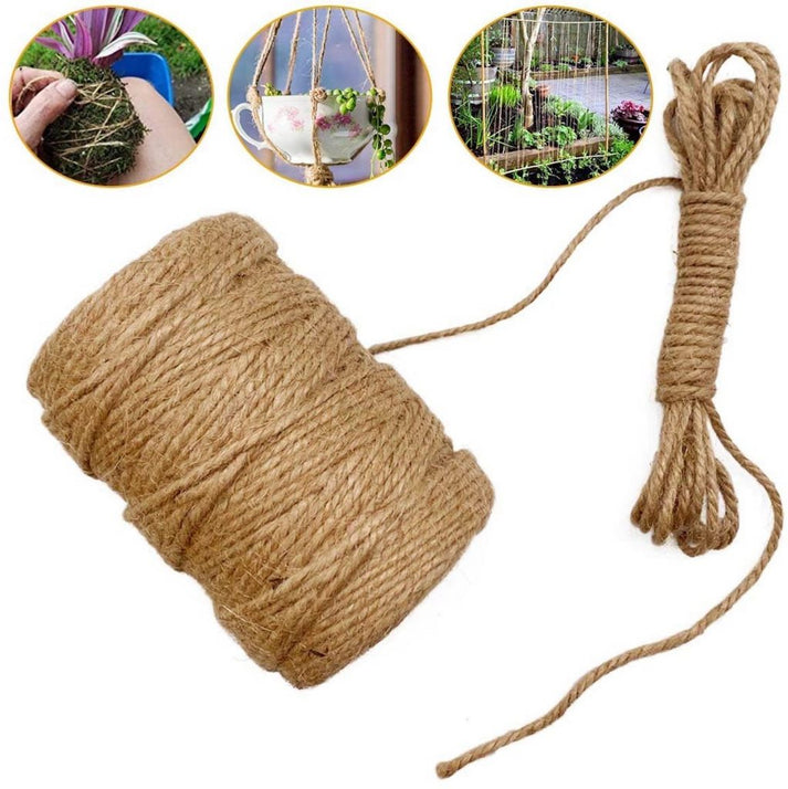 Thin Jute Rope – Simple Brown Jute Thread for Crafting & DIY Projects