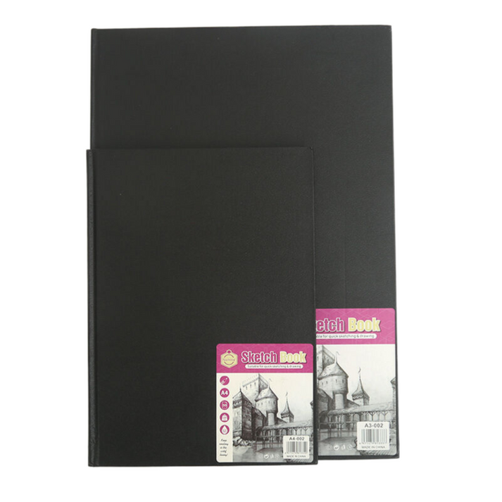 Keep Smiling Hard Binding Sketch Book - 50 Pages, 160gsm Cartridge Paper, Artist-Quality Textured (A5, A4, A3)