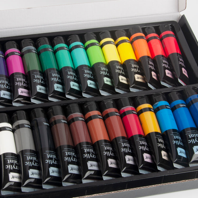 36-Colors Acrylic Paint Set – 30 ml Tubes with High-Quality Pigments for Artists and Students