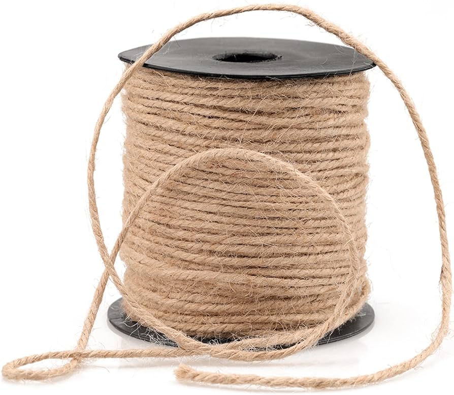 Thin Jute Rope – Simple Brown Jute Thread for Crafting & DIY Projects