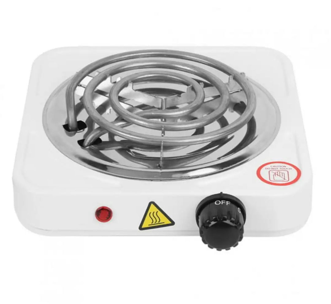 Electric Single Stove Burner - Stainless Steel Hot Plate with Adjustable Temperature, 1000W, Low Voltage Quick Heating