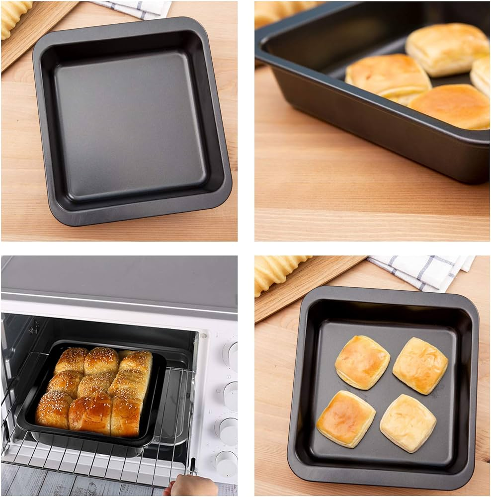 9/9 Inch Non-Stick Baking Pan - Square Cake , Pizza , Brownie and Bread Mold