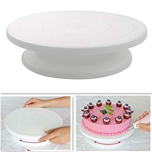 11 - Inch Cake Turntable - 360 - Degree Revolving Stand for Smooth Cake Decorating