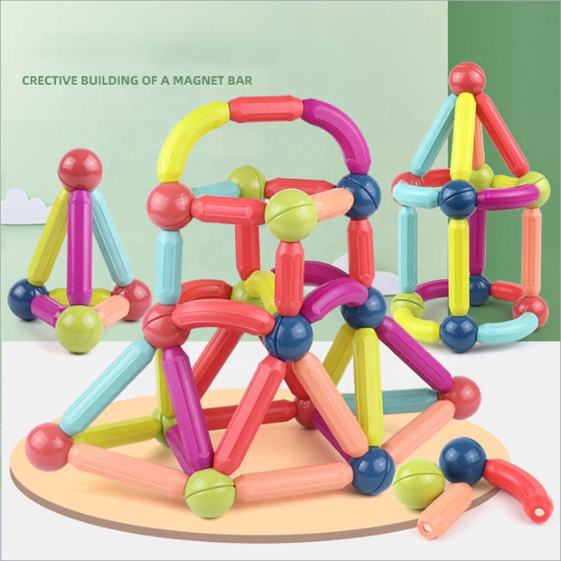 Magnet Toys Magnetic Rods and Balls - Creative Building Set for Kids to Enhance Motor Skills and Spatial Reasoning