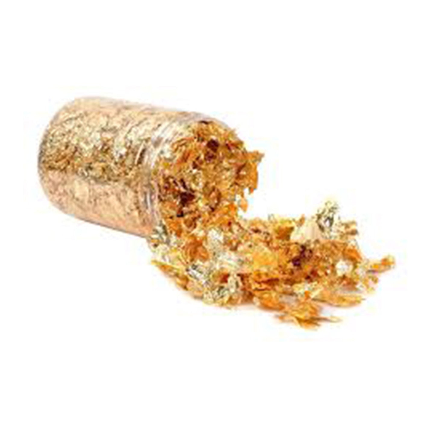 Gold, Silver, Copper Foil Flakes - Metallic Crushed Leaf for Resin, Crafts, Painting, and Slime