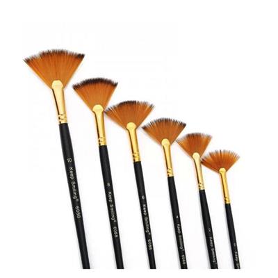 Set of 6 Artist Brushes – Fan Brushes for Smudging, Painting