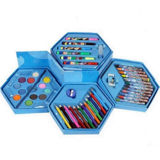 46-Piece Art Color Kit for Kids - Pencils, Crayons, Watercolor, Sketch Pens, Educational Toys