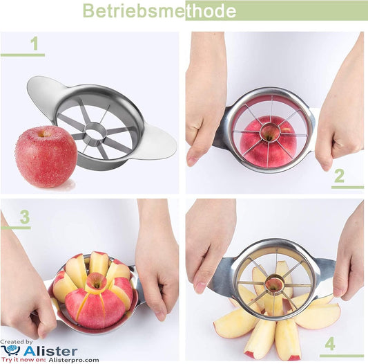 Stainless Steel 3- in- 1 Fruit Slicer , Peeler and Corer  - Apple Cutter & Kitchen Gadget