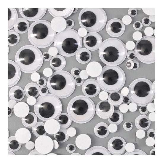 Pack of 20 Black and White Moving Googly Eyes for Crafts