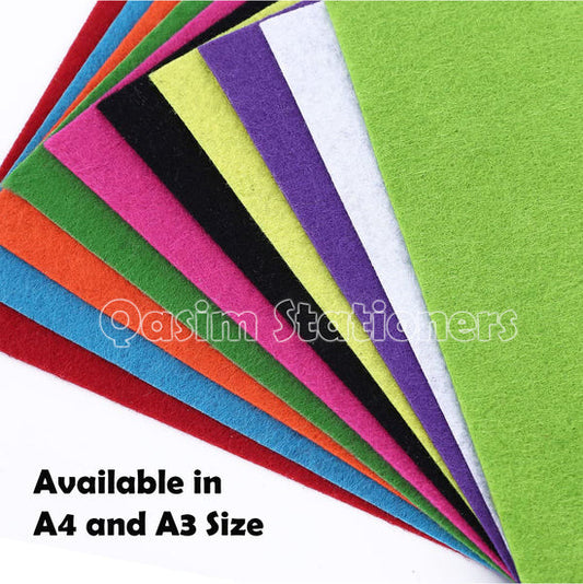 10 Felt Fabric Sheets – Set of 10 Vibrant Colors for Crafting, Sewing, and DIY Projects